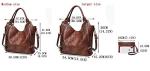Brown PU Leather Tote Bag with Adjustable Strap