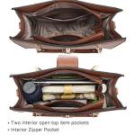 Dasein Brown Fashion Tote Handbag with Clutch