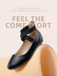 DREAM PAIRS Women's Stylish Black Ankle Strap Flats