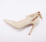 Chic Beige Bowtie High Heels for Any Occasion