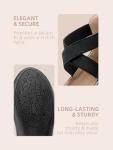 DREAM PAIRS Women's Stylish Black Ankle Strap Flats