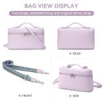 KALIDI Purple Leather Crossbody Bag for Women