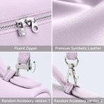 KALIDI Purple Leather Crossbody Bag for Women