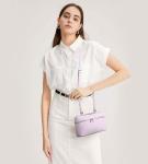 KALIDI Purple Leather Crossbody Bag for Women