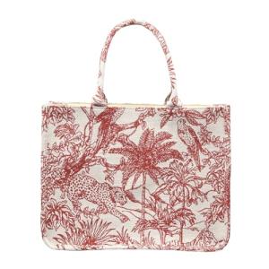 Leanoria Luxury Retro Embroidered Tote Bag (Red)