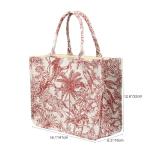 Leanoria Luxury Retro Embroidered Tote Bag (Red)