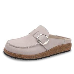 Suede Clogs with Cork Footbed and Arch Support
