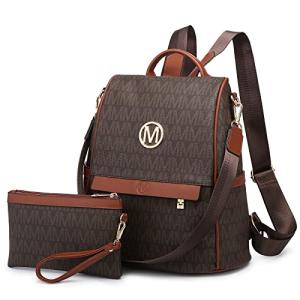 MKP Women's Stylish Anti-Theft Backpack Purse Set