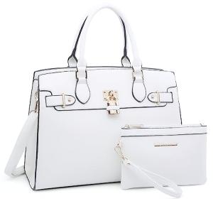 Dasein Women's Stylish Handbag and Wallet Set