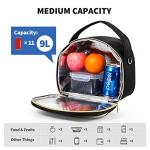 Chic Black Insulated Lunch Tote Bag for Work