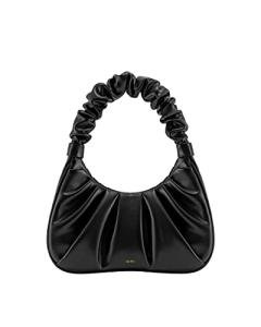 JW PEI Black Gabbi Ruched Hobo Handbag