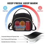 Chic Black Insulated Lunch Tote Bag for Work