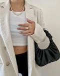 JW PEI Black Gabbi Ruched Hobo Handbag
