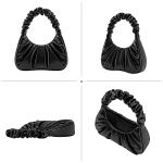 JW PEI Black Gabbi Ruched Hobo Handbag