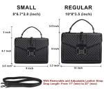 Quilted Black Leather Crossbody Bag for Women