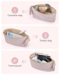 BAGSMART Elegant Pink Makeup Bag Organizer