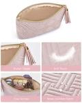 BAGSMART Elegant Pink Makeup Bag Organizer