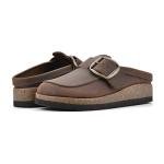 White Mountain Brown Leather Bueno Mules for Women
