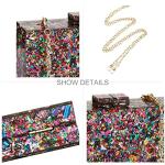 Multicolor Acrylic Geometric Box Clutch Handbag