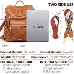 Dora & Liz Designer Leather Backpack Purse for Women