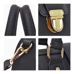 Dasein Women's Vegan Leather Barrel Handbag - Buffalo Black