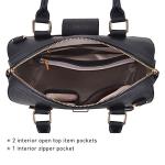 Dasein Women's Vegan Leather Barrel Handbag - Buffalo Black