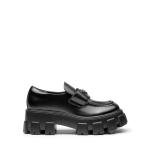 Chic Black Chunky Platform Loafers for Women