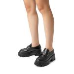 Chic Black Chunky Platform Loafers for Women