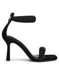 Coutgo Women's Rhinestone Ankle Strap High Heels
