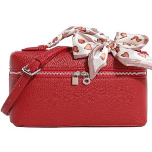 Trendy Red Leather Crossbody Bag for Women