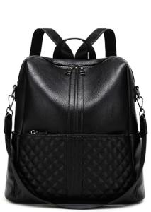 Vegan Leather Daily Backpack Purse for Women