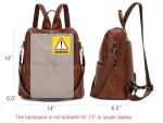 Vegan Leather Daily Backpack Purse for Women