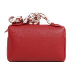 Trendy Red Leather Crossbody Bag for Women