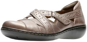 Clarks Pewter Slip-On Loafers for Women 9.5