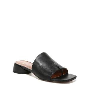Franco Sarto Black Leather Loran Slide Sandal 8.5M