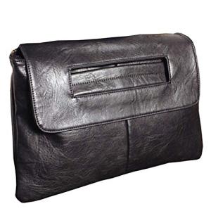 NIGEDU Black PU Leather Women's Handbag Clutch