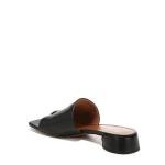 Franco Sarto Black Leather Loran Slide Sandal 8.5M