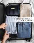 Plush Velvet Small Makeup Bag - Black