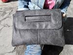 NIGEDU Black PU Leather Women's Handbag Clutch