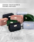 Plush Velvet Small Makeup Bag - Black