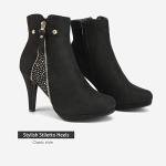 Stylish Black Stiletto Ankle Boots for Women