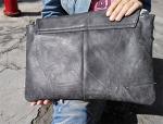 NIGEDU Black PU Leather Women's Handbag Clutch