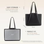 LOVEVOOK Women's Faux Leather Laptop Tote Bag
