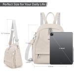 Angel Kiss Beige Vegan Leather Backpack Purse