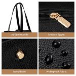 LOVEVOOK Women's Faux Leather Laptop Tote Bag