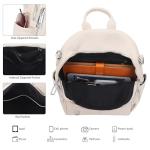 Angel Kiss Beige Vegan Leather Backpack Purse