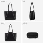 LOVEVOOK Women's Faux Leather Laptop Tote Bag