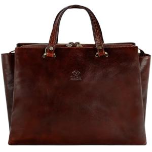 Italian Handmade Leather Handbag for Women (Brown)