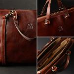 Italian Handmade Leather Handbag for Women (Brown)