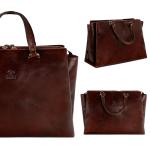 Italian Handmade Leather Handbag for Women (Brown)